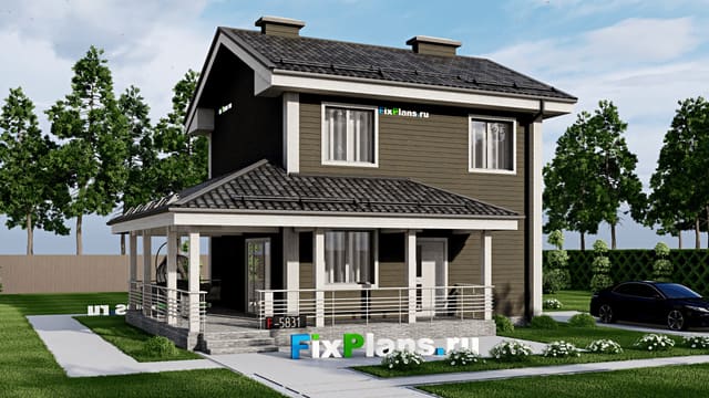 Двухэтажный дом F-5831