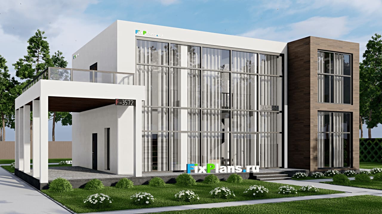 Двухэтажный дом F-3572 — фасад